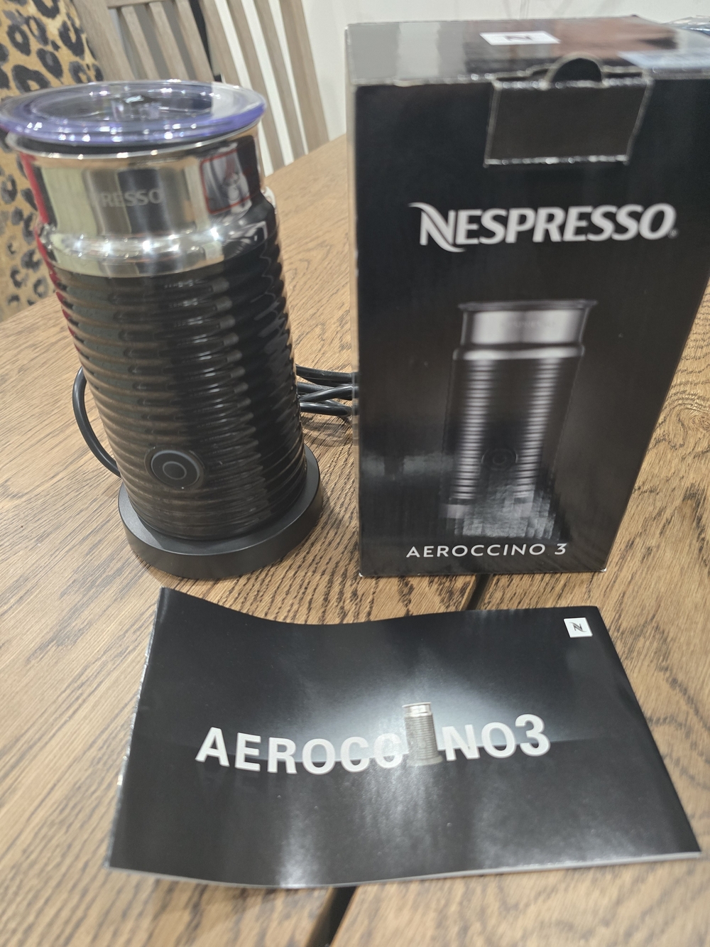 Nespresso Aeroccino 3 Milk Frother - Black